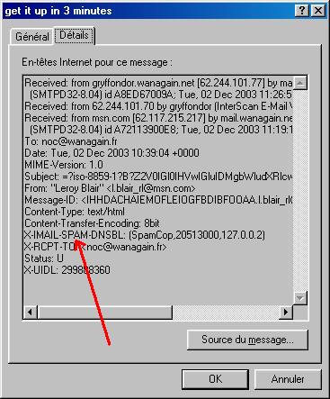 Concernant la lutte antispam de Wan Again